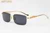 2020 Fashion Mens Sports Solglasögon för män vintage buffelhorn Glasögon Guld Silver Leopard Frame Kvinnor Rimlösa solglasögon med B336B