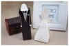 100 szt. Bride Bride Bride Groom Candy Box Wedding Favor (50 Bride + 50 Oblubieniec) Kolor Czarny Biały