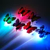 Children colorful butterfly light flash LED fiber braid braid hair LED toys