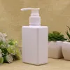 20 pcs 150 ml Bomba Vazia Loção Recipientes Cosméticos Shampoo Quadrado Garrafas Com Dispensador de Cuidados Pessoais Recipientes De Embalagem de Sabão Líquido