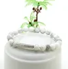 Mode hommes femmes bijoux en gros 8mm blanc howlite marbre pierre Micro incrustation clair Cz Tube perlé Bracelets
