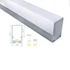 100 x 1 m Sets/Lot Bürobeleuchtung, LED-Streifen, Aluminiumkanal und U-Aluminium-LED-Leuchten mit tiefer Abdeckung für Hänge- oder Hängelampen