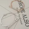 2017 nuovi braccialetti di cristallo di lusso a ferro di cavallo bracciale con strass braccialetti di moda da donna gioielli braccialetto di cristallo in acciaio inossidabile spedizione gratuita