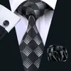 Rápido Plaid Tie envio Series Set Set laço para Tie Set Men clássico de seda lenço Abotoaduras tecido jacquard Atacado gravata dos homens