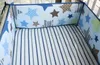 Embroidery stars 7Pcs Baby bedding set cotton Crib bedding set Quilt Bumper Mattress Cover bedskirt Cot bedding set