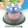 30sets Clear Plastic Cupcake Cake Cake Kopuła Favor Boxes Container Wedding Party Decor Cake Box