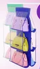 New Arrive 6 Pockets Hanging Storage Bag Purse Handbag Tote Bag Storage Organizer Closet Rack Hangers 4 Color
