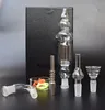 Mais novo popular kit coletor de néctar de 14 mm com ponta de titânio tigela de vidro tubos de água de vidro plataformas de petróleo reciclador bongos de vidro Travel Mini Bongs
