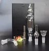 Newest popular 14mm Nectar Collector Kit with Titanium Tip Glass Bowl glass water pipes oil rigs recycler glass bongs Travel Mini Bongs