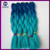 Synthetic Braiding hair Folded 24inch 100g Ombre two tone color Jumbo braid hair extensions more colors