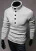 Wholesale-The new single button decorative cultivate one's morality sweater, winter fashionable man turtleneck sweater