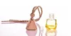 6ml Frosted Glass Perfume Empty Bottles Car Perfume Hang Decoration Glass Essence Oil with Wood lid Pack Containers