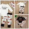 Baby Xmas Halloween Pumpkin Outfits Kids Auto Kerstboom Print Hat + Romper + Broek 3 stks / set Kinderen Katoenen Pakken 3 stijlen