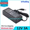 10pcs AC 100-240V Adaptor To DC 12V 3A 36W Power Adapter Supply For 5050 3528 LED Light LCD Monitor CCTV DHL Free shipping
