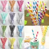 Coloured Drink Paper Straws Cut Gold Striped 61 Color Eco friendly Drinking BobaTea Cocktail Straw Cartoon Glass Reusable stainless steel straw straight and bent