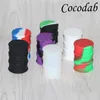 New silicone oil barrel container jars dab wax vaporizer oil rubber drum shape container 26ml large food grade silicon bubbler bong