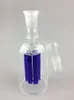 6 Arms Glass Bongs Smoking Pipes Ashcatcher New Design Wholesale High Quality Ash Catcher 14.5-14.5mm Blue Glass Bong Precooler