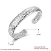 Yhamni Classic Real 925 Sterling Silver Bracelets Bangles For Women Fashion Charm Jewelry Open Cuff Bangle B144313P