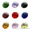 Perles octogonales doubles trous une variété de couleurs rideau de perles de cristal lumière cristalline perles dispersées parure bricolage diamants cristaux fête