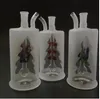 Glass pipes Glass bubbler Glass glass oil rig Glass bongs Double Transparent Christmas tree JH052-10mm