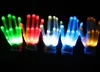 Flashing Finger Lighting Gloves Halloween Christmas dance fancy dress LED Colorful Rave magic Gloves Light show filler bag gift