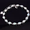 Wholesale & Retail Fashion Fine White/Rose/Green/Blue Fire Opal Bracelet 925 Silver Plated Jewelry BDS1513002
