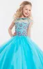 Pageant Dresses For 2020 Girls Sheer Jewel Neckline Appliques Zipper Back Tulle Formal Interview Suits Gowns Floor Length Rachel Allan HY701