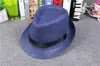 Vogue Women And Men Straw Panama Hats Kids Size Summer Fashion Fedora Stingy Brim Hat Parents Sun Caps 8 Colors