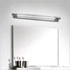 Lampor modern kristallled badrum spegel ljus fram väggmonterad lampa 6w vägg sonces rostfritt stål badrum lampor lampara upp cr
