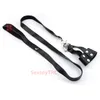 Testicle Bondage Gear Scrotum Restraint En cuir Anneau avec la mise en laisse de la mise en laisse et la torture à la balle attachée et étouffée Fetish Scrotal SE9124409