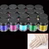Nieuwe 24 stks / set metalen glanzende stof nagel glitter nail art poeder tool kit acryl uv make-up