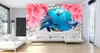 Europejskie Róże Delfiny Niestandardowe 3d Mural Tapeta 3D Salon TV Tło Bedroom Wall Papers Home Decor