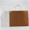 Белая бумага подарочная сумка Свадьба День Рождения Белый крафт бумажный мешок небольшой украшают статья подарочные пакеты подарочные коробки ручной мешок общий бумажный мешок