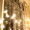 6M x 5M 910 LED para casa ao ar livre feriado natal decorativo casamento natal corda de fada cortina guirlandas tira luzes de festa AC 110v 22256R