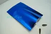 10x15cm, 200pcs x superior de alumínio azul aberto folha saco de plástico plana termoadesiva, embalar produto electrónico aluminizado sacos simples