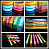 Outdoor Sports Mesh Style LED Flexible Flashing Safety Armbands Warning Safety Wrist Strap Night Activity Party Cheer Nylon Band Transparent