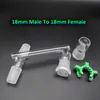 3 Joints Glass Drop Down Adapter med Reclaimer Adapter och Keck Clip 2 Male 1 Female Joint 14mm 18mm Glass Dropdown