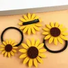 100pcs 5 Colors Women Cute Sunflowers Hair Clips Hair Accessories Girls Sun Flowers Hairpins