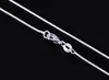 925 Sterling Silver Plated Snake Necklace Fashion Smooth Link Chain Lobster Clasp Fit Pendant 1mm 16-24 inch DHL