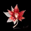 Królewskie British Crystal Heart Flower Poppy Brooche Pins Corsage Modna Efmel Jewery dla kobiet mężczyzn UK UK DZIEŃ Will i Sandy