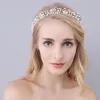 Accesorios para el cabello de boda de marfil perla, diadema, tocados de novia plateados, diademas de boda, tocados para el cabello, diadema de tiara de perlas