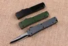 mini Key buckle knife aluminum T6 green black carton fiber plate double action Folding Knives gift knife xmas knife Free shipp