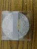 100pcs/lot(=50sets) fedex dhl Free Shipping Wedding favors gifts Lace Exquisite Frosted Glass Coasters For Party