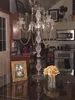 Nee de glazen beker inclusief) Lange metalen bloemstandaard met acryl kunststof kaarshouder voor bruiloft tafel middelpunt