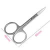 Makeup Eyebrow Scissor With Sharp Head Stainless Steel Women Brow Beauty Make-up Tool Slightly Straight Curved Manicure Cuticle Cutting