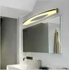 Moderne led miroir lumières acrylique salle de bain éclairage en acier inoxydable salle de bain vanité led lumière maquillage moderne appliques