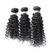 Brasiliana capelli umani tesse con chiusura frontale in pizzo 13 * 4 economici 100% non trasformati profonde 3Pcs capelli fasci di capelli e orecchio all'orecchio full frontals