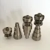 6in1 Titanium Nails Domeless Universal Male/Female Fit 10mm 14mm 18mm Titanum Nail For Glass Bongs Smoking Pipe Free Shipping