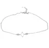 Mode bijoux en gros géométrique simple chaîne délicate 337cm cz chocker or rose plaqué argent simple chaîne collier ras du cou