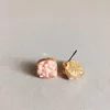 Moda Drusy Druzy Stud Brincos Prata Banhado A Ouro Redondo Drop Square 5 Cores Rock Crystal Stone Brincos para Mulheres Jóias